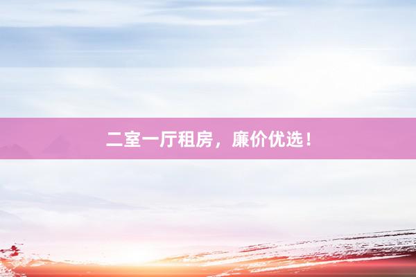二室一厅租房，廉价优选！
